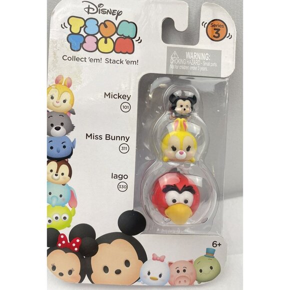 Disney tsum tsum 3 Figure Pack Series 3 Mickey Miss Bunny Lago - Picture 3 of 6